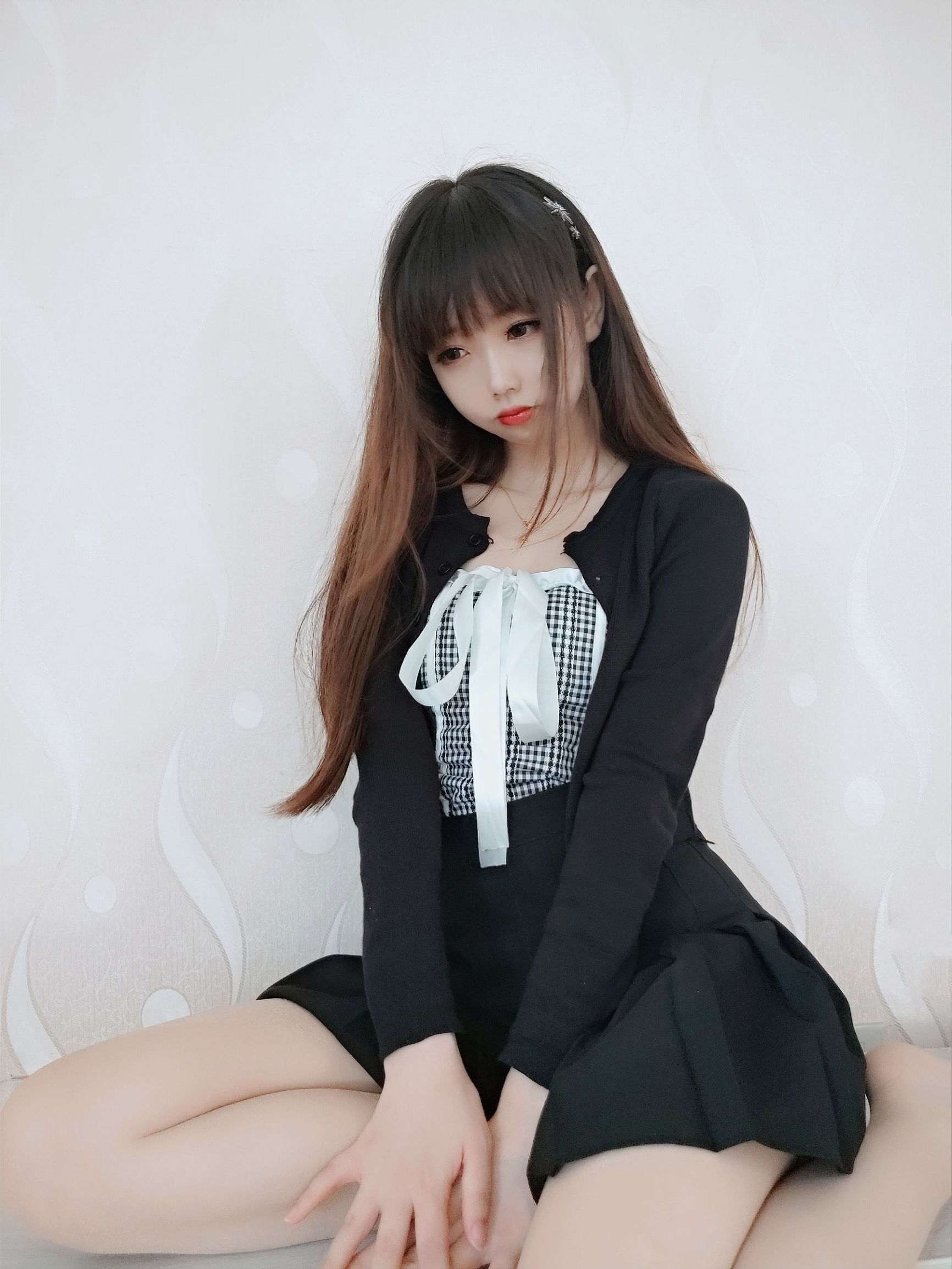 [Cosplay写真]Cos小姐姐雪琪肉丝连衣裙插图1
